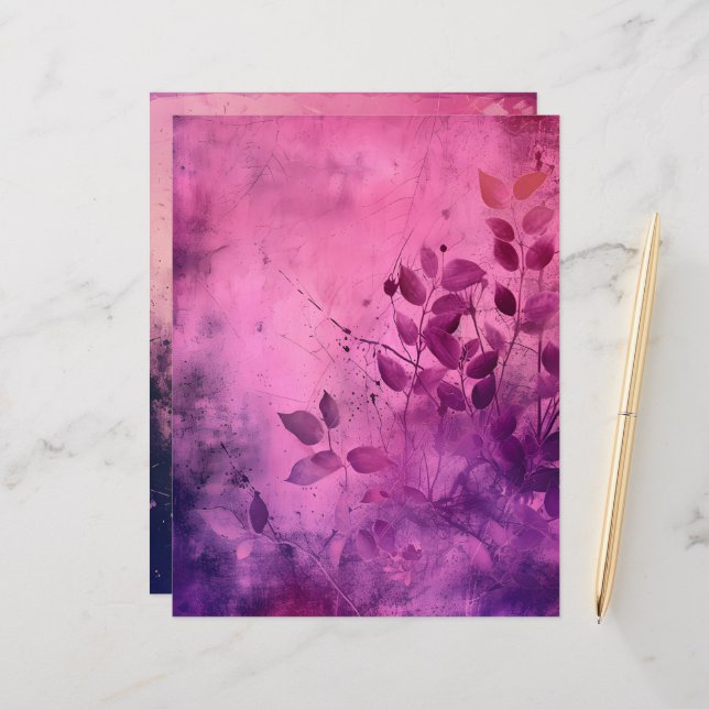 Rosa und Lila grungenhafte Hintergrundbilder (Vorderseite/Rückseite Beispiel)