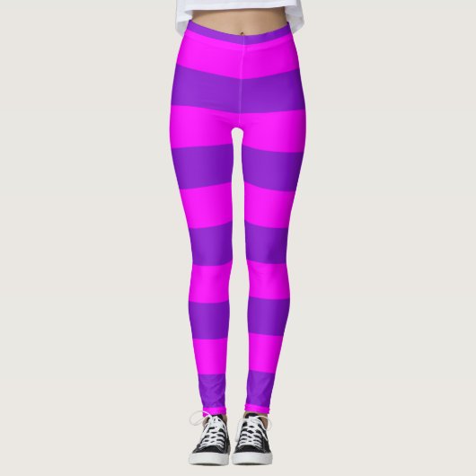 Rosa und Lila Halloween-Leggings Leggings (Vorderseite)