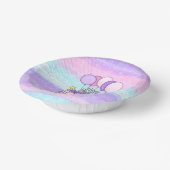 Rosa und Lila Happy Birthday Party Pappteller (Gewinkelt)