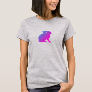 Rosa und Lila Hasen-T - Shirt