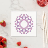Rosa und lila Herz Serviette (Beispiel)