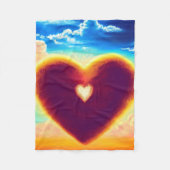 Rosa und Lila Herzblanke Fleecedecke (Vorderseite)