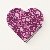 Rosa und Lila Herzen Notizblock (Rückseite)