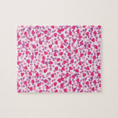 Rosa und Lila Herzklopfe Puzzle (Horizontal)
