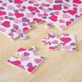 Rosa und Lila Herzklopfe Puzzle (Seite)