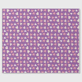 Rosa und Lila Herzklopfpapier Geschenkpapier (Flach)