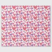 Rosa und Lila Herzklopfpapier Geschenkpapier (Flach)