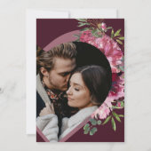 Rosa und lila Herzromantik Einladung (Rückseite)