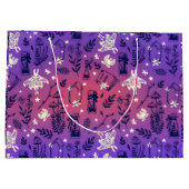 Rosa und Lila Hexerei Große Geschenktüte (Rückseite)