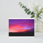 rosa und lila Himmel Postkarte (Stehend Vorderseite)
