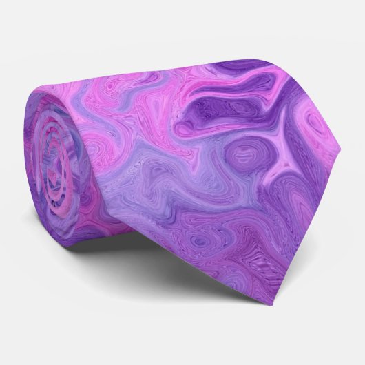 Rosa und Lila Hintergrund Krawatte (Gerollt)
