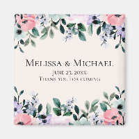 Rosa und Lila Hochzeit mit floralen Wasserfarben