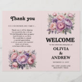 Rosa und Lila Hochzeitsfeier (Vorderseite)