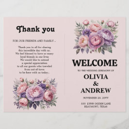 Rosa und Lila Hochzeitsfeier