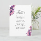 Rosa und lila Hochzeitskarte Einladung (Stehend Vorderseite)