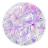Rosa und Lila Holografisches Muster Keramikknauf (Vorderseite)