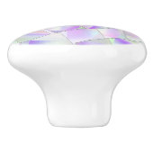 Rosa und Lila Holografisches Muster Keramikknauf (Seitenansicht)