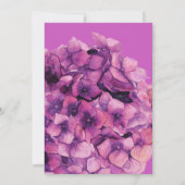 Rosa und Lila Hydrangea Bridal Dusche Einladung (Rückseite)