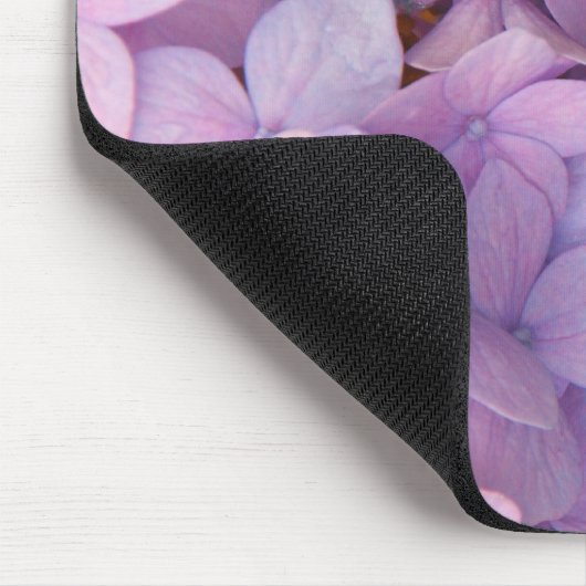Rosa und lila Hydrangea Mousepad (Ecke)