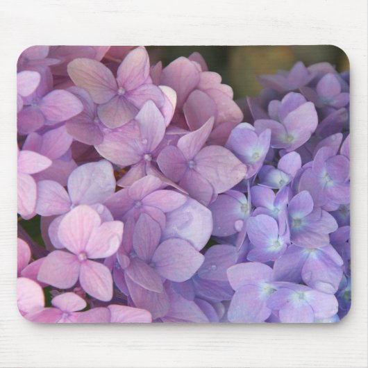 Rosa und lila Hydrangea Mousepad (Vorne)