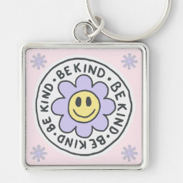 Rosa und Lila Illustrationsmotivation Schlüsselanhänger