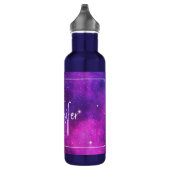 Rosa und Lila Imitate "Space & Stars" Galaxie Edelstahlflasche (Rechts)