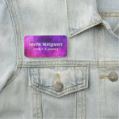 Rosa und Lila Imitate "Space & Stars" Galaxie Namensschild (Beispiel)