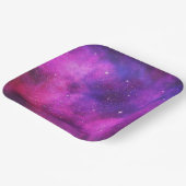 Rosa und Lila Imitate "Space & Stars" Galaxie Pappteller (Gewinkelt)