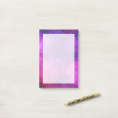 Rosa und Lila Imitate "Space & Stars" Galaxie Post-it Klebezettel (Auf Schreibtisch)