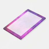 Rosa und Lila Imitate "Space & Stars" Galaxie Post-it Klebezettel (angewinkelt)