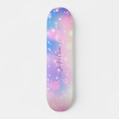 Rosa und Lila Individuelle Name Skateboard (Vorne)