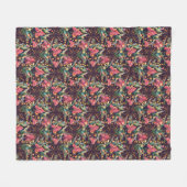 Rosa und Lila Iris-Blume Blumenfarbe Fleecedecke (Vorderseite (Horizontal))