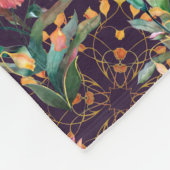 Rosa und Lila Iris-Blume Blumenfarbe Fleecedecke (Ecke)