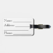 Rosa und Lila Kaleidoskop-Blume Gepäckanhänger (Rückseite horizontal)