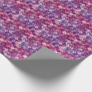 Rosa und Lila Kleine Blume Geschenkpapier