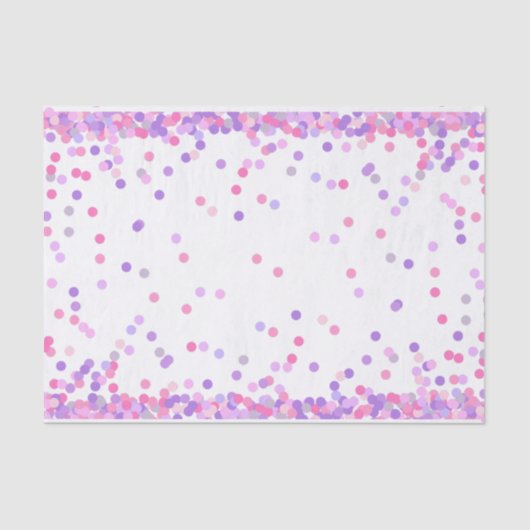 Rosa und Lila Konfetti-Sprinklen Seidenpapier (Vorderseite)