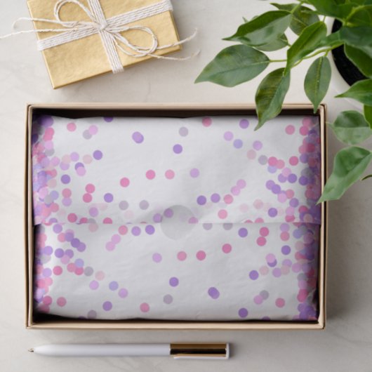 Rosa und Lila Konfetti-Sprinklen Seidenpapier (Geschenk)