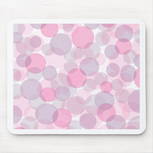 Rosa und lila Kreise Mousepad (Vorne)