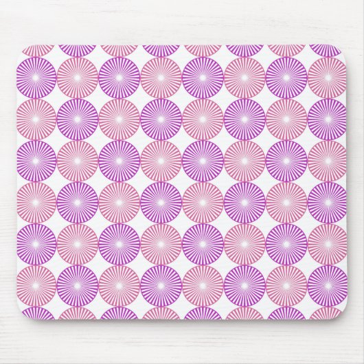 Rosa und lila Kreise Mousepad (Vorne)