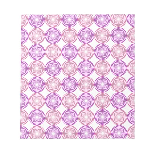 Rosa und lila Kreise Notizblock (Vorderseite)
