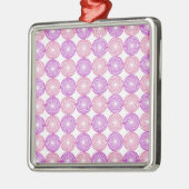 Rosa und lila Kreise Silbernes Ornament (Links)