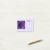 rosa und Lila kreisförmige Darstellung Post-it Klebezettel (Auf Schreibtisch)