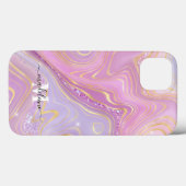Rosa und Lila Kristall-Marmor, irisierende Agate C Case-Mate iPhone Hülle (Rückseite (Horizontal))
