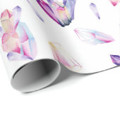 Rosa und Lila Kristalle Geschenkpapier (Rolleneckpunkt)