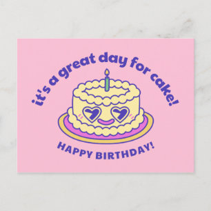Rosa und Lila Kuchenschattierungen und raffinierte Postkarte