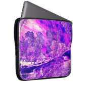 Rosa und Lila ländliche Szene - Laptop-Sieb Laptopschutzhülle (Vorne Rechts)