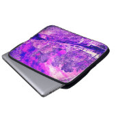 Rosa und Lila ländliche Szene - Laptop-Sieb Laptopschutzhülle (Vorne Knopf)