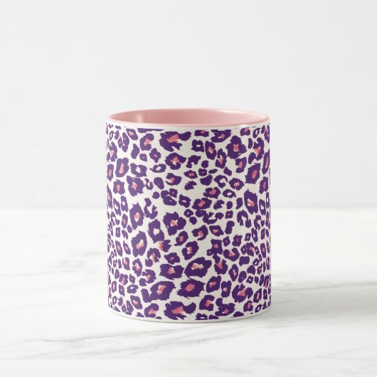 Rosa und Lila Leopard Print Wild Tasse (Zentrum)