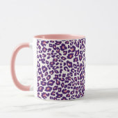 Rosa und Lila Leopard Print Wild Tasse (Links)