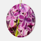 Rosa und Lila Lilac-Blume Keramik Ornament (Links)